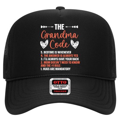 The Grandma Code Granny Grandmother Grandparent Gift Trucker Hat