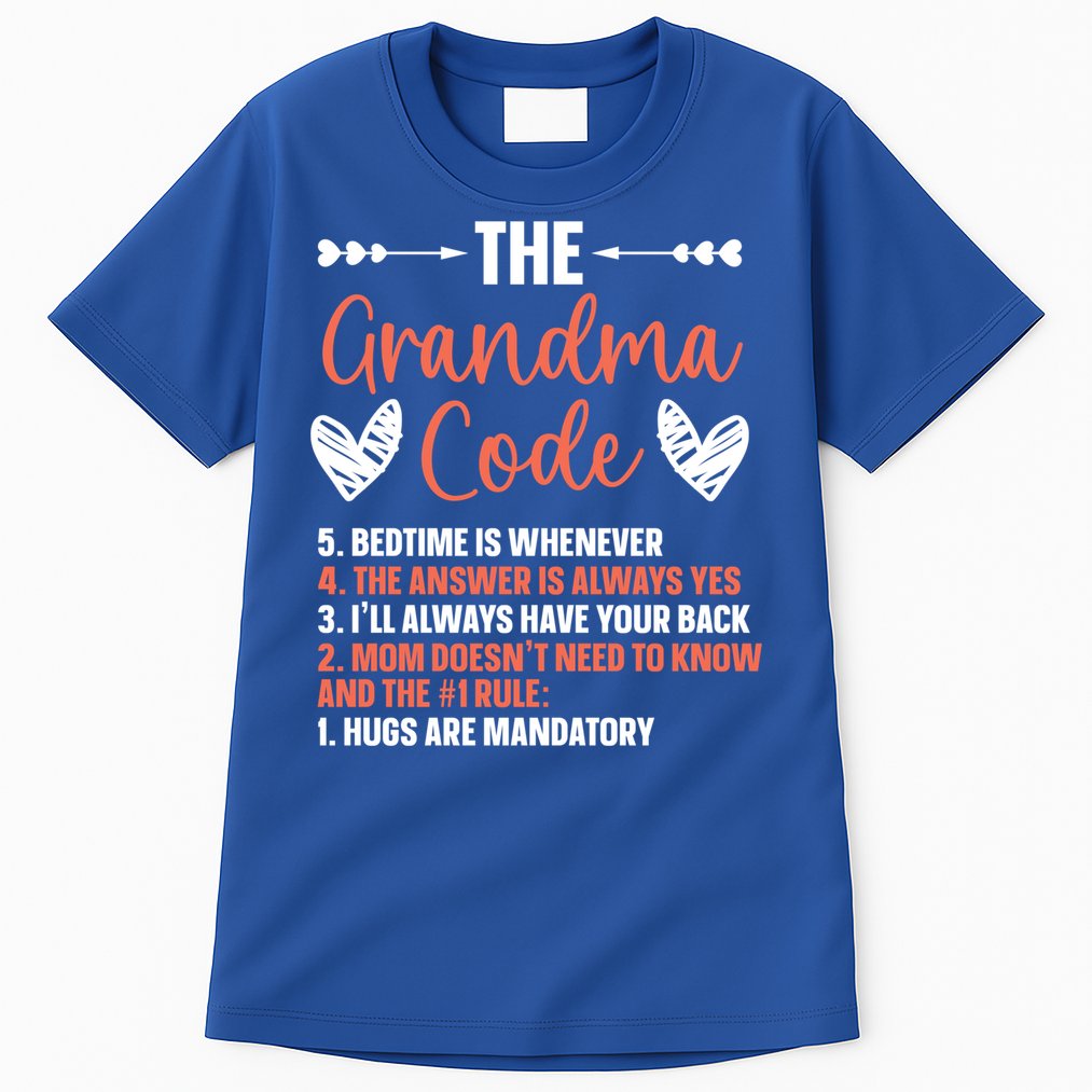 The Grandma Code Granny Grandmother Grandparent Gift Tall T-Shirt
