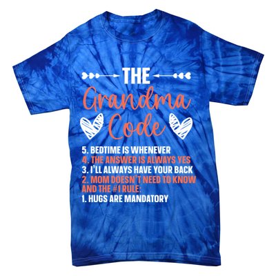 The Grandma Code Granny Grandmother Grandparent Gift Tie-Dye T-Shirt