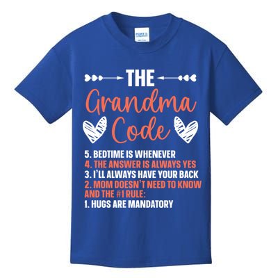 The Grandma Code Granny Grandmother Grandparent Gift Kids T-Shirt