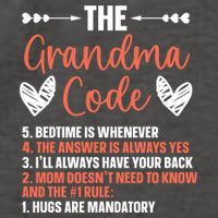The Grandma Code Granny Grandmother Grandparent Gift Vector Backpack