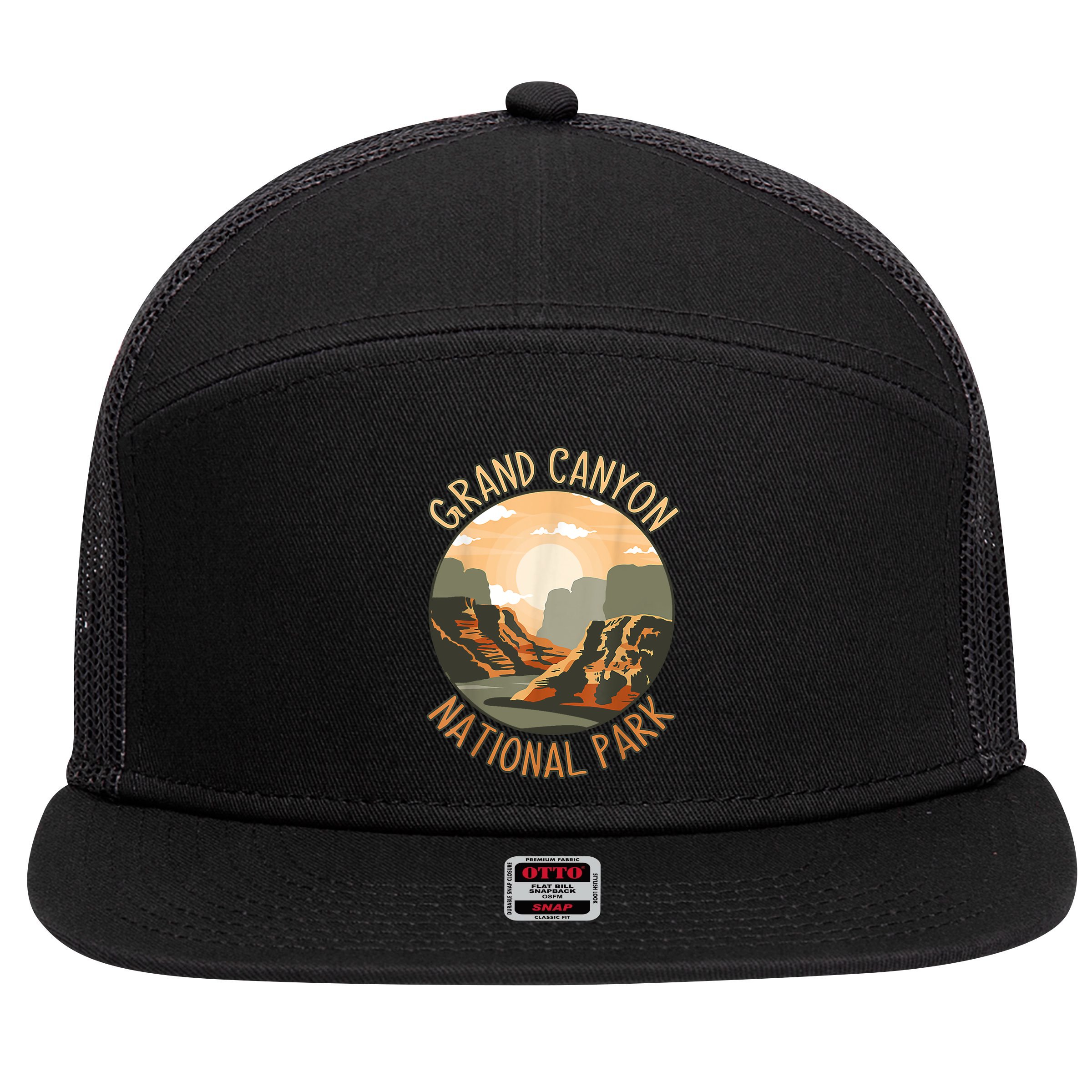 The Grand Canyon National Park Design 7 Panel Mesh Trucker Snapback Hat