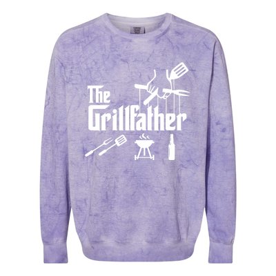 The Grillfather Cute Gift Colorblast Crewneck Sweatshirt