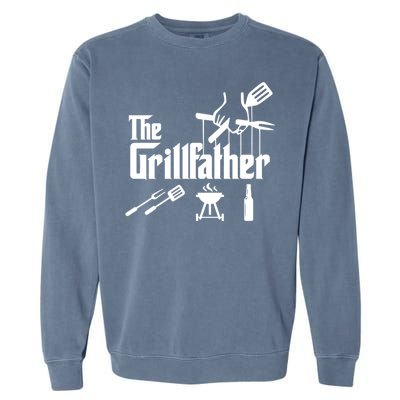 The Grillfather Cute Gift Garment-Dyed Sweatshirt