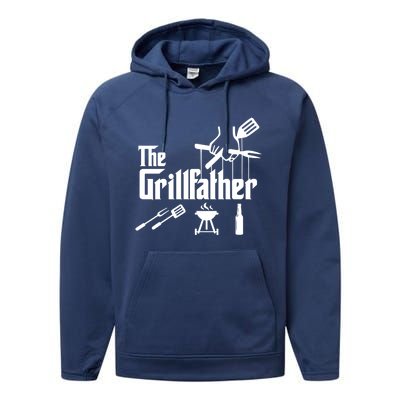 The Grillfather Cute Gift Performance Fleece Hoodie