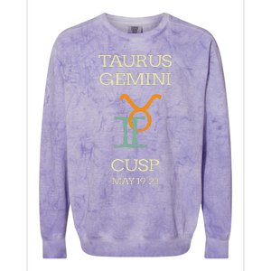 Taurus Gemini Cusp Zodiac Horoscope Gift Colorblast Crewneck Sweatshirt