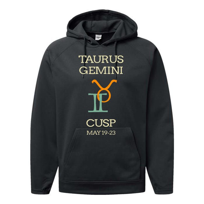 Taurus Gemini Cusp Zodiac Horoscope Gift Performance Fleece Hoodie