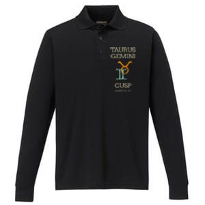 Taurus Gemini Cusp Zodiac Horoscope Gift Performance Long Sleeve Polo