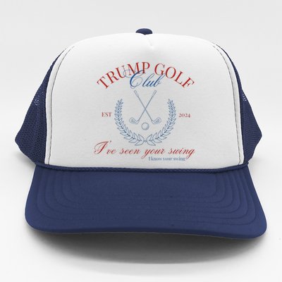 Trump Golf Club IVe Seen Your Swing Funny Trump 2024 Debate Trucker Hat