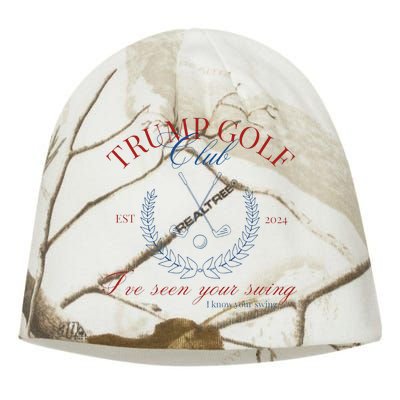 Trump Golf Club IVe Seen Your Swing Funny Trump 2024 Debate Kati - Camo Knit Beanie