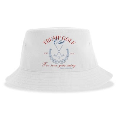 Trump Golf Club IVe Seen Your Swing Funny Trump 2024 Debate Sustainable Bucket Hat