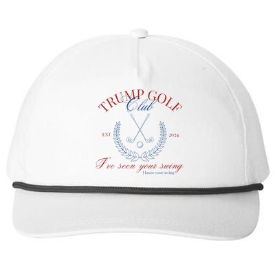 Trump Golf Club IVe Seen Your Swing Funny Trump 2024 Debate Snapback Five-Panel Rope Hat