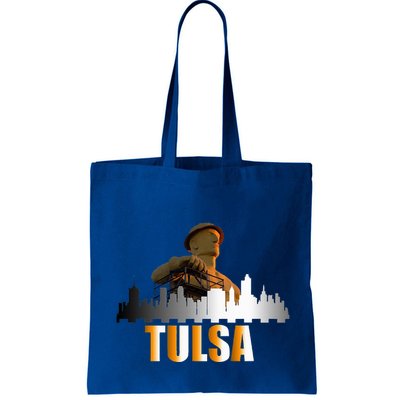 The Golden Driller Of Tulsa Oklahoma And The Tulsa Skyline Bag