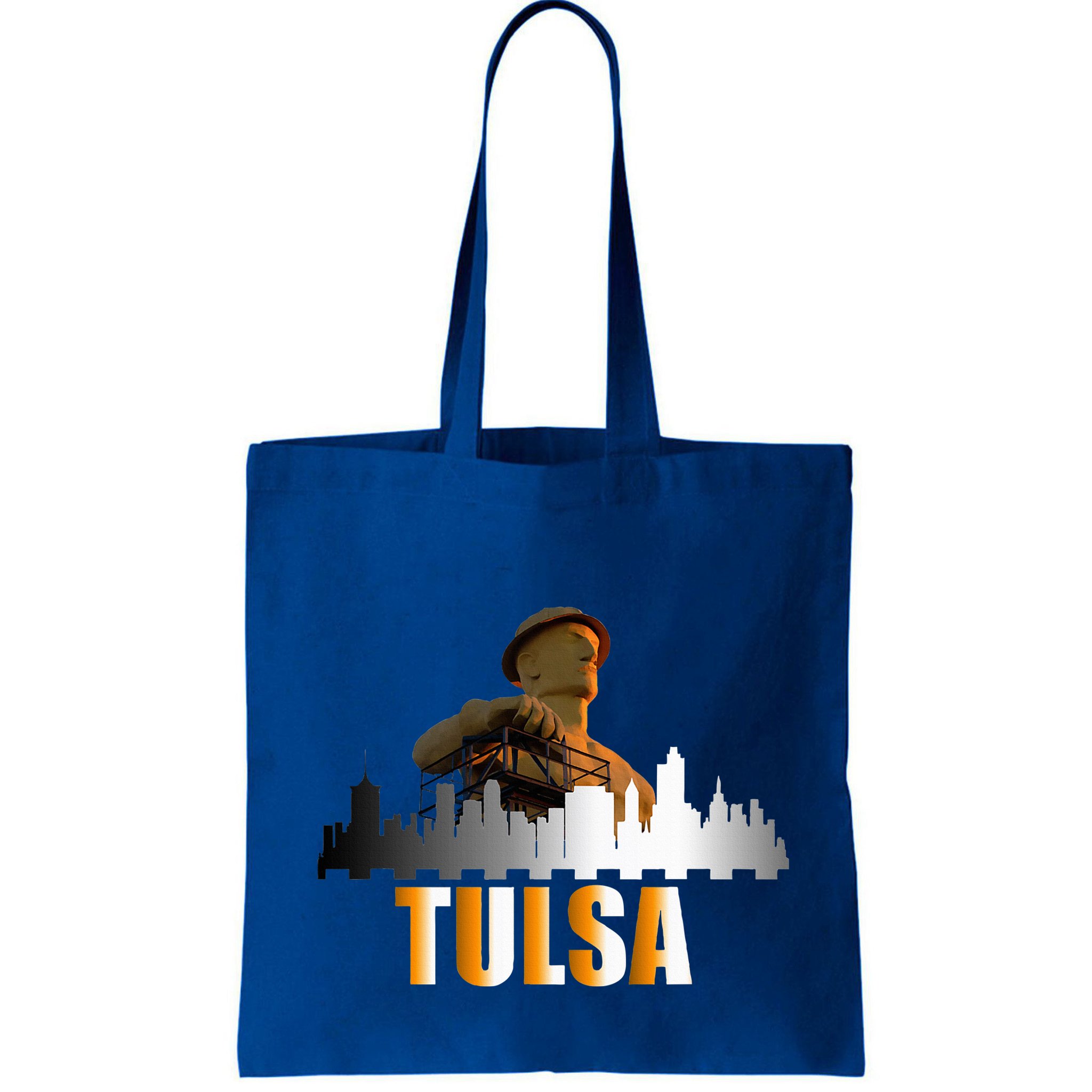 The Golden Driller Of Tulsa Oklahoma And The Tulsa Skyline Bag