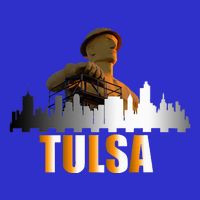 The Golden Driller Of Tulsa Oklahoma And The Tulsa Skyline Tank Top