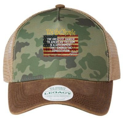 The Greatest Danger To American Freedom Thomas Jefferson Legacy Tie Dye Trucker Hat