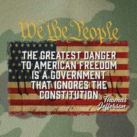 The Greatest Danger To American Freedom Thomas Jefferson Legacy Tie Dye Trucker Hat