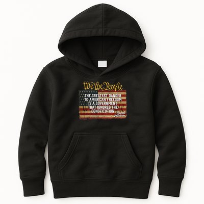 The Greatest Danger To American Freedom Thomas Jefferson Kids Hoodie