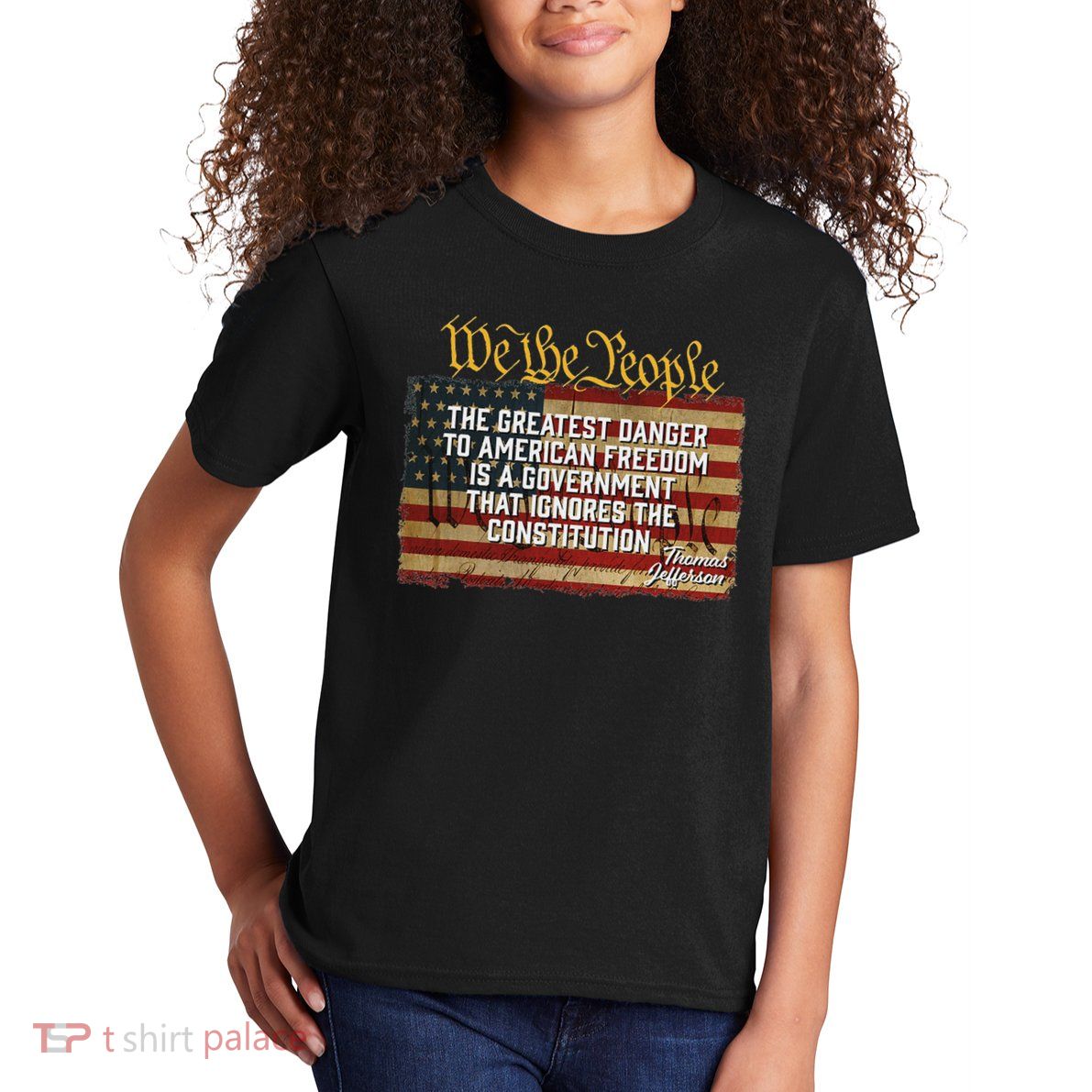 The Greatest Danger To American Freedom Thomas Jefferson Kids T-Shirt