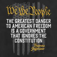 The Greatest Danger To American Freedom Thomas Jefferson 25L Jumbo Tote