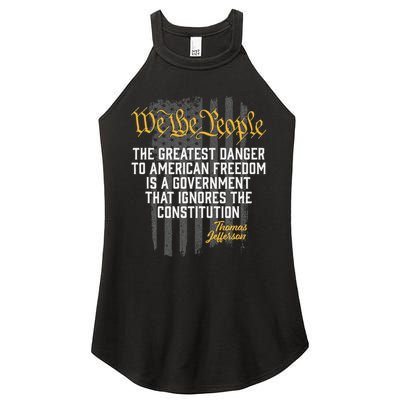 The Greatest Danger To American Freedom Thomas Jefferson Women's Perfect Tri Rocker Tank
