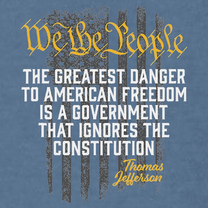 The Greatest Danger To American Freedom Thomas Jefferson Garment-Dyed Sweatshirt