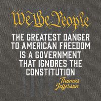 The Greatest Danger To American Freedom Thomas Jefferson Cotton Canvas Backpack
