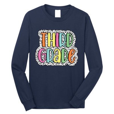 Third Grade Dalmatian Dots 3rd Dream Team Back To School Long Sleeve Shirt