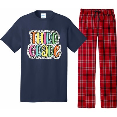 Third Grade Dalmatian Dots 3rd Dream Team Back To School Pajama Set