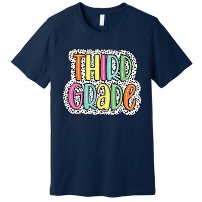 Third Grade Dalmatian Dots 3rd Dream Team Back To School Premium T-Shirt