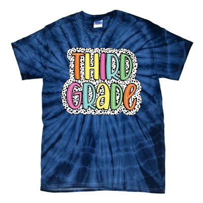 Third Grade Dalmatian Dots 3rd Dream Team Back To School Tie-Dye T-Shirt