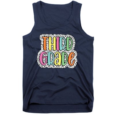 Third Grade Dalmatian Dots 3rd Dream Team Back To School Tank Top