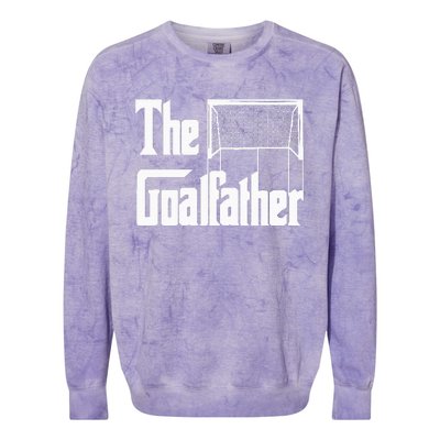 The Goalfather Dad Soccer Goalkeeper Goalie Coach Footballer Colorblast Crewneck Sweatshirt