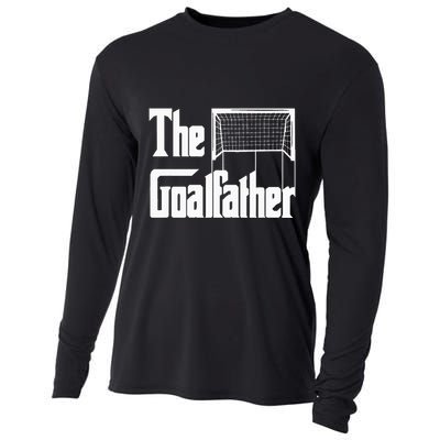 The Goalfather Dad Soccer Goalkeeper Goalie Coach Footballer Cooling Performance Long Sleeve Crew
