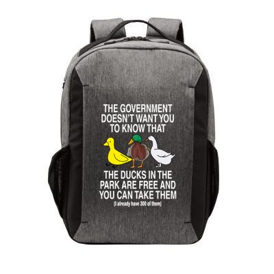 The Government DoesnT Want You To Know That The Ducks In The Park Are Free And Vector Backpack