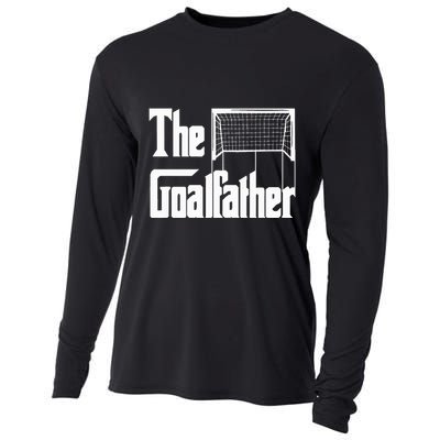 The Goalfather Dad Soccer Goalkeeper Goalie Coach Cooling Performance Long Sleeve Crew