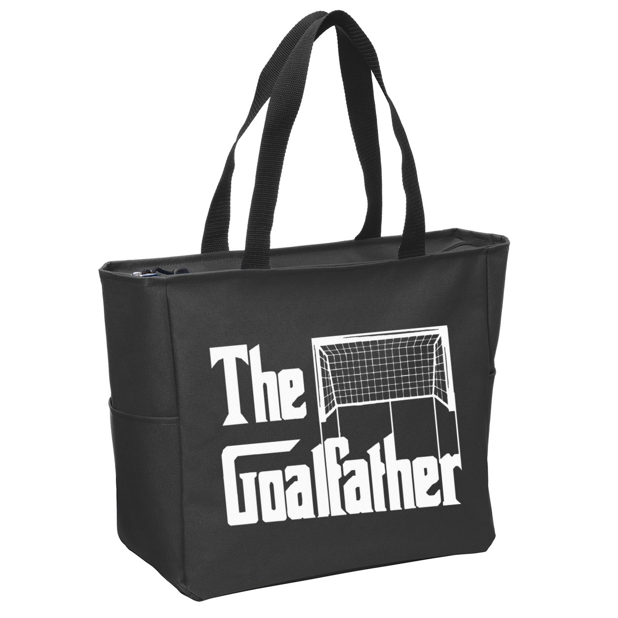 The Goalfather Dad Soccer Goalkeeper Goalie Coach Zip Tote Bag