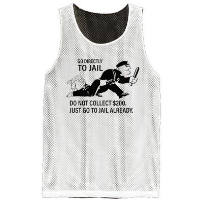 Trump Go Directly To Jail Do Not Collect $200 Mesh Reversible Basketball Jersey Tank