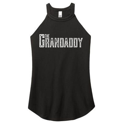 The Grandaddy Design Distressed Cool Grandpa Boss Gift Women's Perfect Tri Rocker Tank