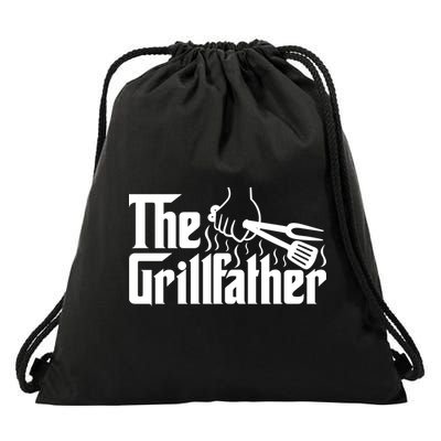 The Grillfather Dad Bbq Funny Gift Drawstring Bag