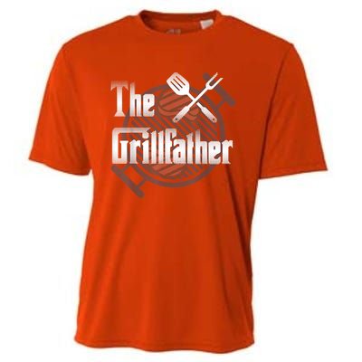 The Grillfather Daddy Bbq Cool Gift Cooling Performance Crew T-Shirt