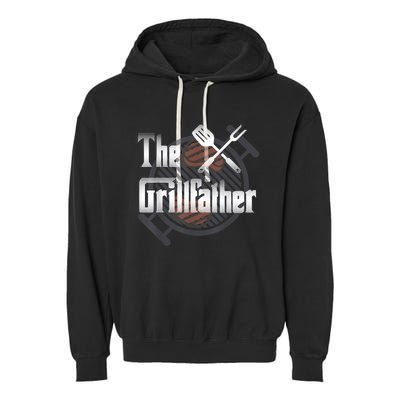 The Grillfather Daddy Bbq Cool Gift Garment-Dyed Fleece Hoodie