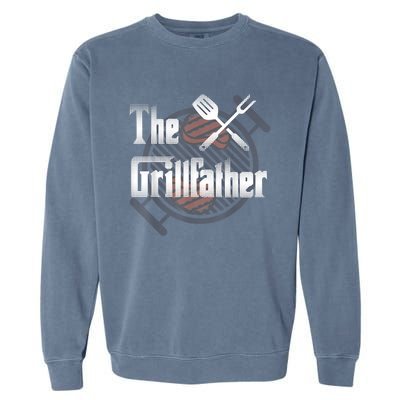 The Grillfather Daddy Bbq Cool Gift Garment-Dyed Sweatshirt