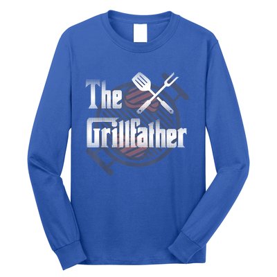 The Grillfather Daddy Bbq Cool Gift Long Sleeve Shirt