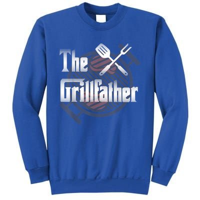 The Grillfather Daddy Bbq Cool Gift Tall Sweatshirt