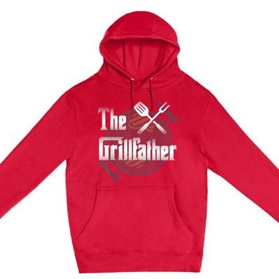 The Grillfather Daddy Bbq Cool Gift Premium Pullover Hoodie