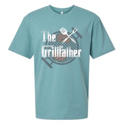 The Grillfather Daddy Bbq Cool Gift Sueded Cloud Jersey T-Shirt