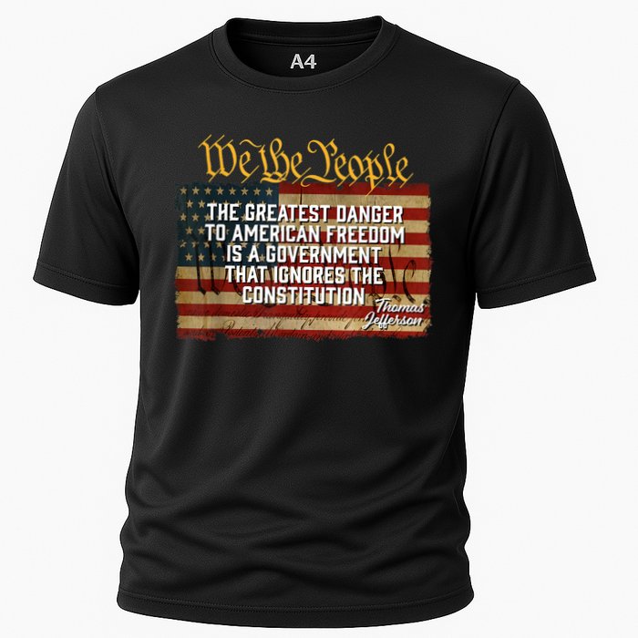 The Greatest Danger To American Freedom Thomas Jefferson Cooling Performance Crew T-Shirt