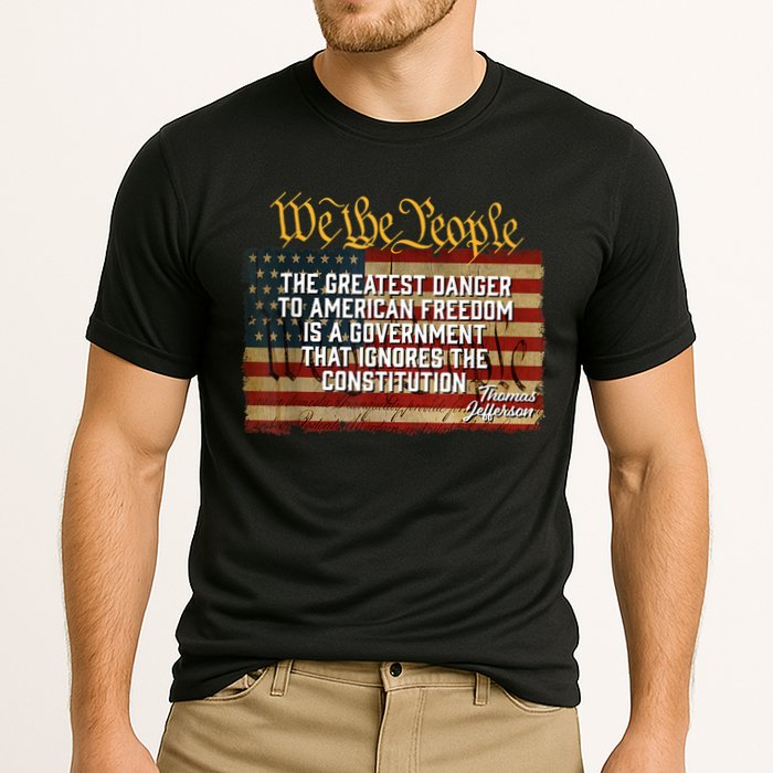 The Greatest Danger To American Freedom Thomas Jefferson Cooling Performance Crew T-Shirt