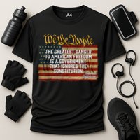 The Greatest Danger To American Freedom Thomas Jefferson Cooling Performance Crew T-Shirt
